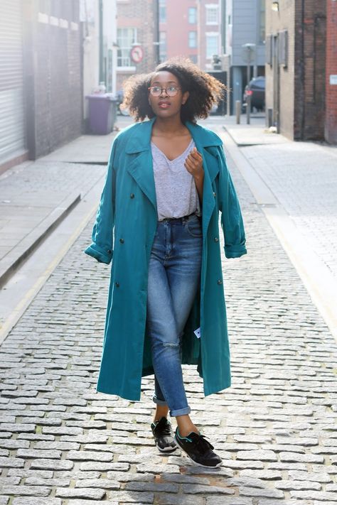 The Turquoise Trench | IN MY SUNDAY BEST Turquoise Coat Outfit Winter, Turquoise Trench Coat Outfit, Turquoise Coat Outfit, Teal Outfit, Airplane Outfit, Outfit Trench, Outfit Capsule, Turquoise Jacket, Teal Outfits