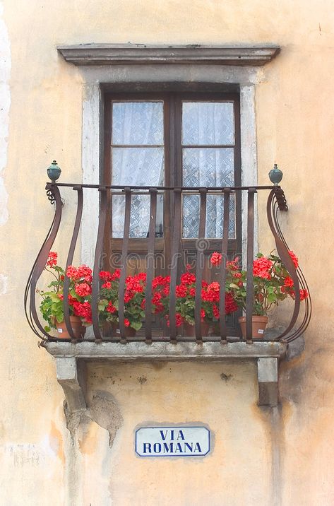 Via Romana - Italian balcony. A typical Italian balcony over a typical old road , #AD, #balcony, #Italian, #Romana, #sign, #road #ad Italian Balcony, Stone Backyard, Second Floor Balcony, Juliette Balcony, French Balcony, Juliet Balcony, Balcony Window, Balcony Grill, Balcony Grill Design