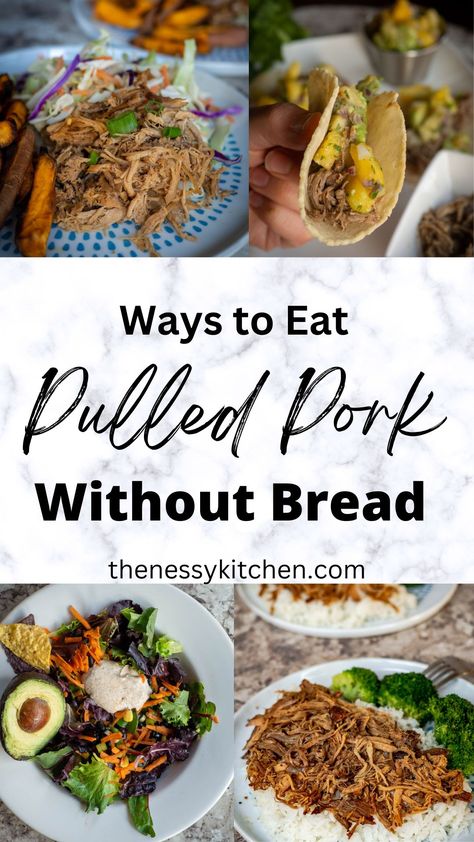 Ways To Eat Bbq Pulled Pork, How To Eat Pulled Pork, Ways To Serve Pulled Pork, Healthy Pulled Pork Meals, How To Serve Pulled Pork, Pulled Pork Lunch Ideas, Ways To Use Pulled Pork, Ways To Eat Pulled Pork, Recipes With Pulled Pork