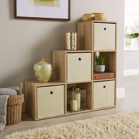 Home Source Step Style Storage Cube 6 Shelf Bookcase Wooden Display Staircase Sonoma Oak : Amazon.co.uk: Home & Kitchen Step Storage, Cube Storage Unit, Staircase Storage, Cube Unit, Under The Stairs, Storage Cube, Cube Bookcase, Canvas Storage, Shelf Bookcase