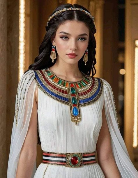 Ancient Egypt Warrior, Egyptian Hairstyles, Princess Of, Egyptian Dress, Ancient Egypt Fashion, Greek Dress, Egyptian Fashion, Black King And Queen, Trendy Christmas Outfits