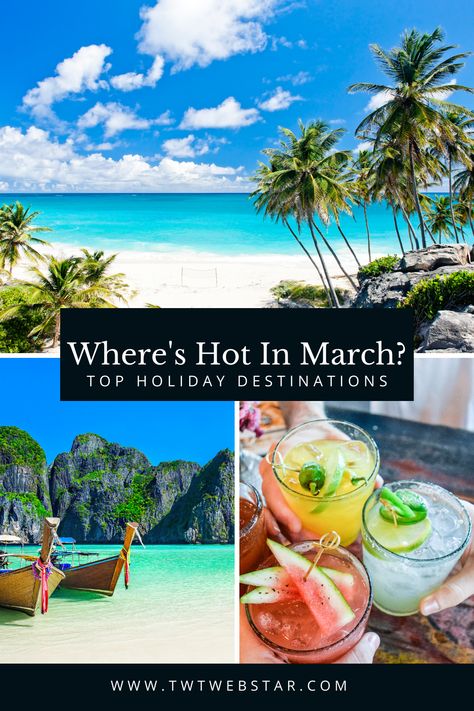 Discover the best places to go in March for short haul and long haul destinations. Find out where the sun is shining, what you'll find there, how much it costs to fly there from your departure point, plus more on our site! There are plenty of great choices waiting for you this month - so get packing! This article provides a good place to start. Short trips will only take about 3-4 days total while longer ones can be up to 2 weeks or more. Book early because travel prices may increase! March Travel Destinations, March Travel, March Holidays, Best Beaches To Visit, Best Vacation Destinations, Going On Holiday, Salou, Short Trip, Holiday Destinations