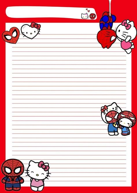 Hello Kitty Paper, Images Hello Kitty, Hello Kitty Printables, Writing Paper Printable, Hello Kitty Crafts, Creative Gifts For Boyfriend, Cards For Boyfriend, Bf Gifts