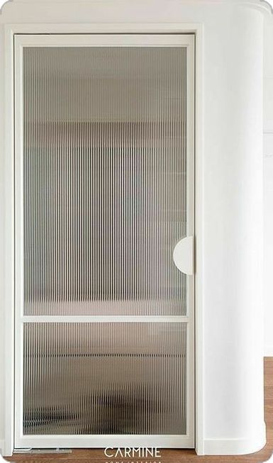 Industrial Pocket Doors, Frosted Glass Door Design, Door Dividers, Laundry Room Doors, Reeded Glass, Fluted Glass, Pocket Door, Bathroom Doors, Home Doors