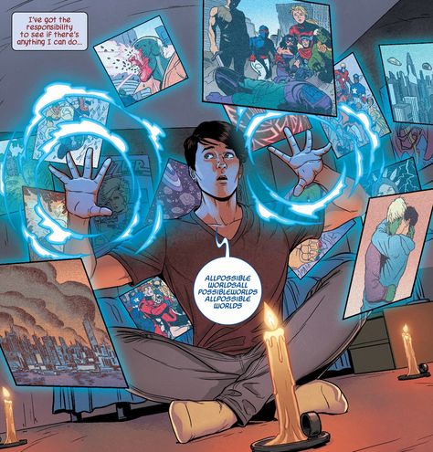 Billy's powers appear to be magic based, although because of his mother's (Scarlet Witch) reality altering powers it is also possible to conjecture that his ... Wiccan Marvel, Next Avengers, Marvel Young Avengers, Young Avengers, New Avengers, Marvel X, Comic Panels, Disney Marvel, Avengers Assemble