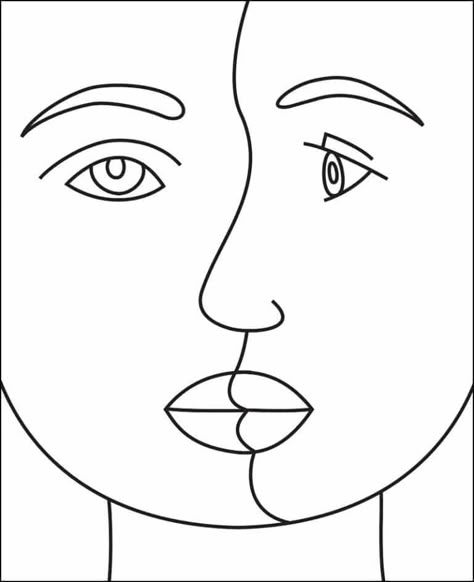 Picasso Coloring Pages, Picasso Art Project, Picasso Tattoo, Picasso Faces, Sticker Shapes, Pablo Picasso Drawings, Picasso Cubism, Shape Activities, Shape Activities Preschool