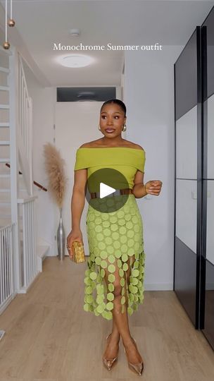 41K views · 4.6K reactions | Where will you wear this fit to?
.
I’m trying out some colour combos for summer and I love love this Pistachio green or Lime Green. It’s beautiful and shines bright. Just perfect for the season.
.
Skirt is from @bellabarnett.official and I just love. Use code XPH15 for $15 off their website. 
.
Comment “monochrome outfit” and I’ll dm you outfit details /codes. Details will also be on my stories and “May highlights” so please check there if I don’t respond on time 🫶🏽
.
#summeroutfitinspo #summerstyles #outfitoftheday💎 #fashionreelscreator #whattoweartoday #stylereels #bbgals #bellabarnett | JOSPHINE  OGUGUA | Darkoo · Favourite Girl Monochrome Outfit, Pistachio Green, What To Wear Today, Office Wear, Shine Bright, Outfit Details, Lime Green, Color Combos, Outfit Of The Day