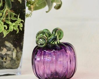 Blown glass art | Etsy Craft Beer Festival, Purple Pumpkin, Metal Pumpkins, Corning Museum Of Glass, Pumpkin Patches, Dale Chihuly, Glass Art Projects, Blown Glass Art, Studio Equipment