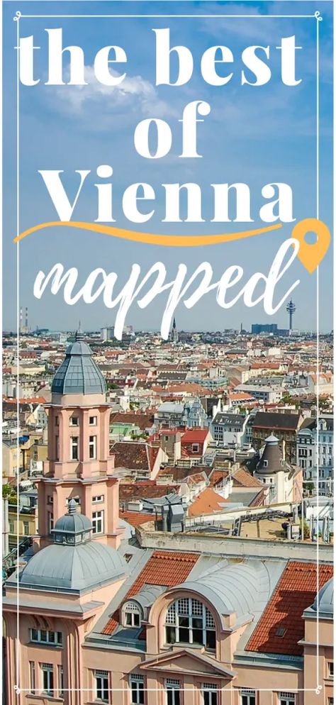 Vienna Map, Austria Travel Guide, Things To Do In Vienna, Vienna Travel, Europe Itineraries, Rooftop Bars, Tourist Map, Austria Travel, European Destinations