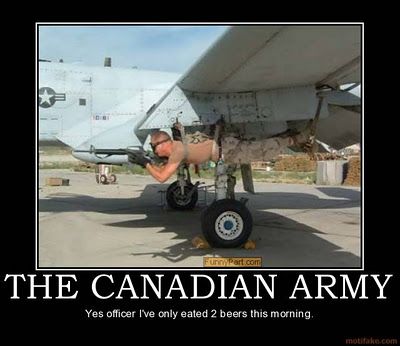 QUOTES, INDIA FUNNY, BOLLYWOOD,: FUNNY CANADIAN PICTURES. Military Jokes, A 10 Warthog, Aviation Humor, Military Memes, Army Humor, Canadian Army, Demotivational Posters, Military Humor, Military Pictures