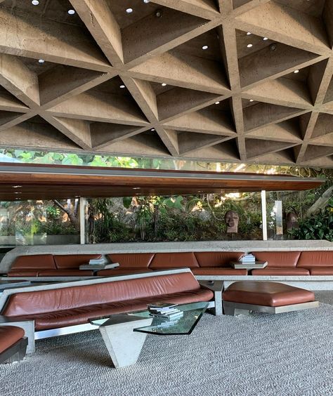 Visit to the Sheats–Goldstein Residence by John Lautner in 2019… | Instagram Goldstein Residence, Charlotte Taylor, John Lautner, Dream Places, Design Agency, Interior Design Inspiration, Interior Architecture, Home Interior Design, Pergola