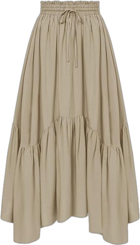 Trending Skirt Outfits, Cute Long Skirts, Long Summer Skirts, Unique Skirts Design, Long Skirt With Pockets, Grey Clothes, Bridesmaid Dresses Ideas, Braid Rings, Long Green Skirt