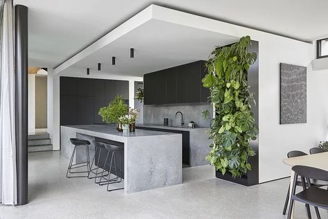 Rock House, New House - Kitchen, Kitchen Ceiling, House On The Rock, Kitchen Inspiration Design, Black Rock, Melbourne Australia, Contemporary Kitchen, Ceiling Design