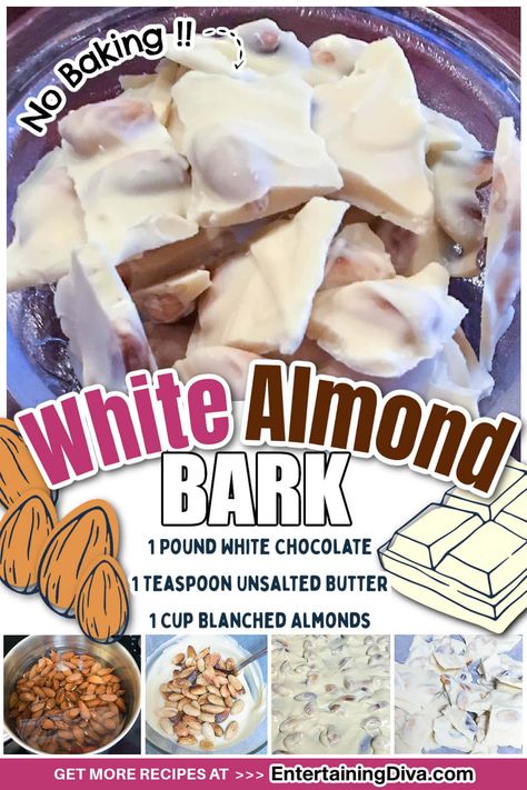 Recipes With Almond Bark, Bark Recipes Easy, Almond Bark Recipes, White Almond Bark, Peanut Butter Blossom Cookies, Recipes With Enchilada Sauce, Jello Shot, Party Food Dessert, Homemade Soup Recipe