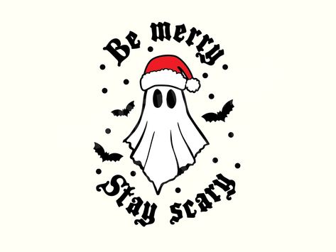 Christmas Shirt Ideas Cricut, Spooky Christmas Quotes, Christmas Decal Ideas, Christmas Cricut Designs, Christmas Png Designs, Spooky Christmas Svg, Christmas Ghost Painting, Spooky Christmas Art, Christmas Dark Aesthetic