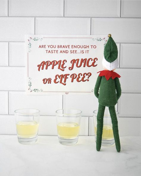 Apple Juice Elf Pee, Elf Apple Juice Or Pee, Elf On The Shelf Apple Juice, Elf On The Shelf Pee Or Apple Juice, Elf Pee Or Apple Juice, Elf Pee, Elf 2023, Simple Thanksgiving Table Decor, Elf Stuff