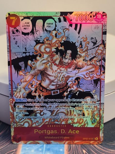 PLEASE READ DESCRIPTION BEFORE MAKING PURCHASE Most of my One Piece Listings have had the text updated to the official translated text. Some cards however that have not been released in English do not have the official text. If you are unsure please dont hesitate to send a message to me and i will answer any questions on this.  Holo Cards are fully holographic and do NOT have texture. Non-Holo Cards have no holographic effect and are essentially commons.  These cards are not authentic One Piece One Piece Card Game, Portgas D Ace Manga, Ace Manga, One Piece Portgas D Ace, One Piece Card, Portgas D Ace, Rose Noir, Purchase Card, Art Manga