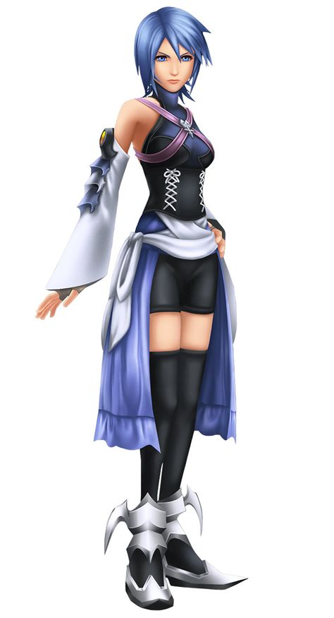 Aqua Kingdom Hearts Birth By Sleep, Aqua Outfit, Birth By Sleep, Kingdom Hearts Characters, Kingdom Hearts Art, Aqua Art, Kingdom Hearts 3, Hearts Girl, Cosplay Characters