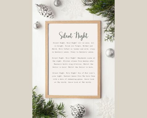 Silent Night Lyrics, Night Lyrics, Nights Lyrics, Procreate Watercolor, Silent Night Holy Night, Farm Design, Holy Night, Silent Night, Art Christmas