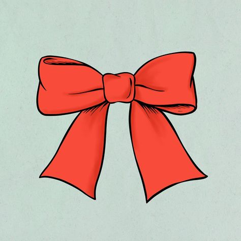 Hand drawn red bow design element | free image by rawpixel.com / Noon Christmas Bow Drawing, Bow Illustration, Sticker Frame, Lantern Drawing, Xmas Drawing, Bow Drawing, Bow Vector, Bow Art, Gem Art