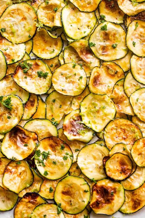 Air Fryer Zucchini Chips, Fried Cucumbers, Cucumber Chips, Zucchini Rounds, Keto Mac And Cheese, Zucchini Chips Recipe, Air Fryer Zucchini, Zucchini Crisps, Parmesan Chips