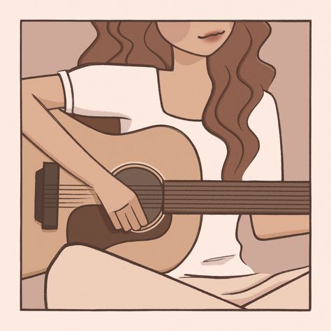 #illustration #procreate #procreateartist #originalcharacter #digitaldrawing #guitar Guitar Drawing Art Paintings, Guitar Girl Drawing, Guitar Illustration Drawing, Girl With Guitar Drawing, Guitar Aesthetic Drawing, Guitar Drawing Aesthetic, Guitar Art Drawing, Playing Guitar Drawing, Imvu Pfp