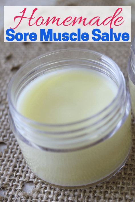 Homemade Muscle Rub with Essential Oils is ideal for rubbing away pain in sore muscles! Make this simple salve recipe to help ease your pain! Sore Muscle Salve, Sore Muscle Relief, Sore Muscle, Salve Recipes, Muscle Rub, Healing Salves, Coconut Oil Uses, Using Essential Oils, Homemade Bath Products