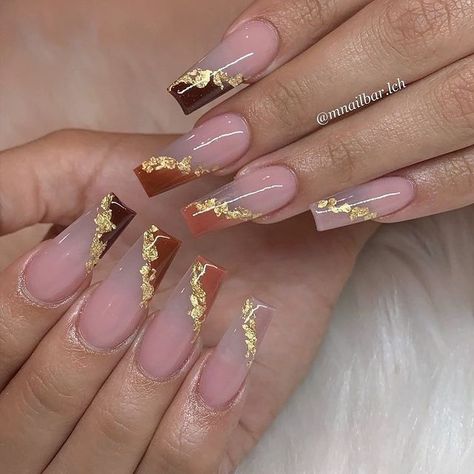 Prettiest Fall Nail Designs and Ideas Bunny Nails, Fall Gel Nails, Cute Nails For Fall, The Ray, Fall Acrylic Nails, Nail Supplies, Fall Nail Art, Foil Nails, Fall Nail Colors