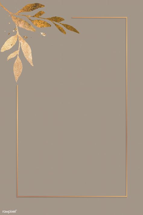 Christmas golden rectangle frame on brown background vector | premium image by rawpixel.com / Adj Golden Rectangle, Gold Wallpaper Background, Flower Graphic Design, Abstract Wallpaper Backgrounds, Black Background Wallpaper, Instagram Frame Template, Floral Border Design, Framed Wallpaper, Photo Collage Template