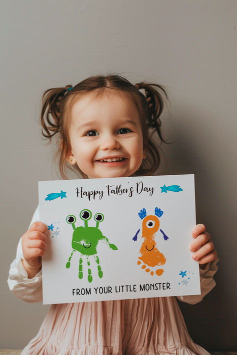 Daddys little monster handprints - Handprint and footprint Monster Footprint Art, Monster Handprint Art, Handprint And Footprint Crafts, Alphabet Chart, Footprint Crafts, Baby Art Projects, Alphabet Charts, Footprint Art, Handprint Art