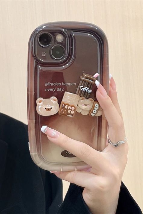 Gradient Phone Case, Sparkly Phone Cases, Iphone Back Cover, Kawaii Iphone Case, Bear Phone Case, Iphone Case Collection, Bling Phone Cases, Iphone Life Hacks, Stylish Iphone Cases