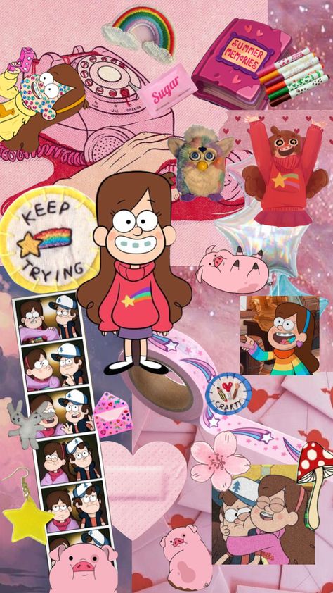 Mabel Pines Aesthetic Wallpaper, Mabel Pacifica, Mabel Pines Wallpaper, Mabel Pines Aesthetic, Concert Attire, Dipper And Mabel, Pink Sparkles, Mabel Pines, Phone Inspo