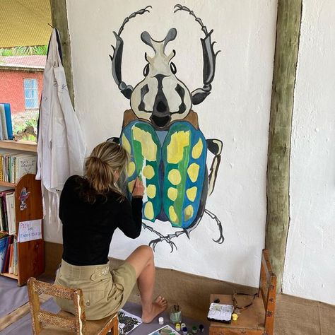 Sarah Graham Art, Sarah Graham Artist, Beetle Artwork, Drawing Insects, Bug Painting, Insect Painting, Bugs Drawing, Sarah Graham, Beetle Art