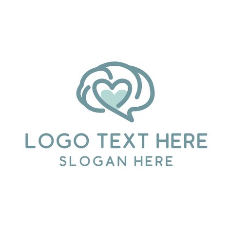 Mental Brain Heart Logo Rehab Logo Design, Counselor Logo, Therapy Logo Design, Mental Health Logo, Logo Brain, Therapy Branding, Powerful Logo, Heart And Brain, Brain Logo