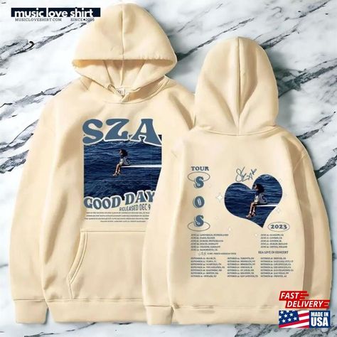 Singer Sza Good Days Sos Tour Printed Hoodie Merchandise Concert Gift Streetwear Unisex Fan Classic Check more at https://musicloveshirt.com/product/singer-sza-good-days-sos-tour-printed-hoodie-merchandise-concert-gift-streetwear-unisex-fan-classic/ Sza Hoodie, Sza Merch, Concert Gift, Merchandise Ideas, Concert Merch, Song Quotes, Hoodie Print, Cute Outfits, Street Wear