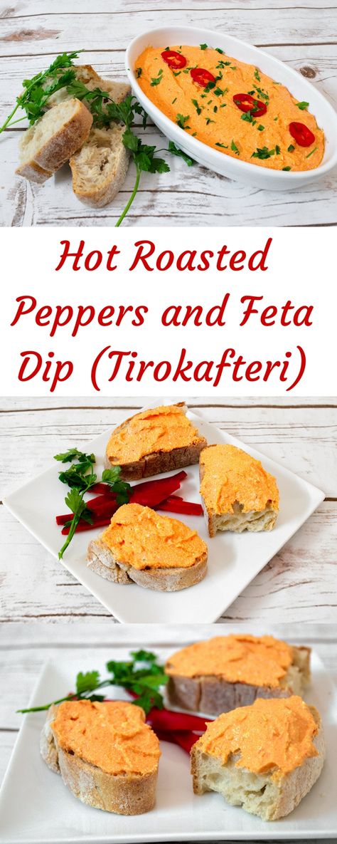 Hot Roasted Peppers and Feta Spread (Tirokafteri) - SocraticFood Feta Spread, Feta Dip, Healthy Meal Delivery Service, Healthy Food Delivery, Hot Pepper, Roasted Peppers, Greek Recipes, Stuffed Hot Peppers, Food Delivery