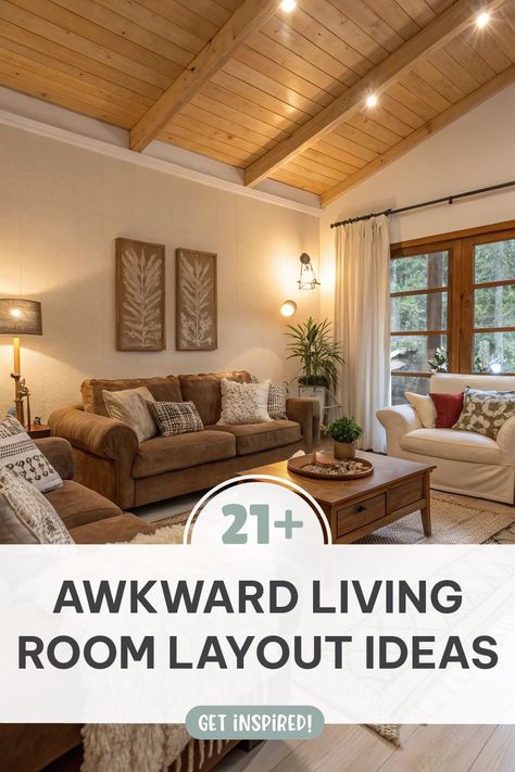 Awkward Living Room Layout Ideas: Discover cozy sectional sofas and multifunctional furniture. Awkward Living Room, Awkward Living Room Layout, Living Room Layout Ideas, Room Layout Ideas, Living Room Layouts, Cozy Sectional, Room Layouts, Living Room Layout, Smart Ideas