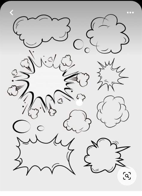 Comics Drawing Style, Explosion Drawing, Comic Speech Bubbles, Alfabet Font, خريطة ذهنية, Arte Doodle, Comic Tutorial, White Png, Graffiti Words