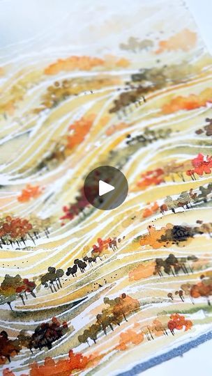 Autumnal Watercolour Painting, Watercolour Lessons, Joel Sunny, Watercolor Doodles, Dyi Art, Fall Drawings, Glue Art, Crafty Decor, Happy Painting