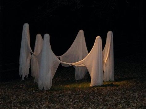 Hands In A Circle, Dancing Ghosts, Yard Ghosts, Haunted Garden, Outdoor Ghosts, Ghost Hunting Equipment, Floating Ghosts, Flying Ghost, Halloween Outside