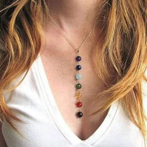 This simply designed chakra necklace is configured to align with your spine. Bring your awareness and intention to the gemstone beads to help you balance your chakras as you move through your day. Sliver Necklace, Yoga Pendant, Yoga Necklace, Chakra Beads, Chakra Pendant, Carnelian Pendant, Chakra Necklace, Natural Stones Necklace, 7 Chakra