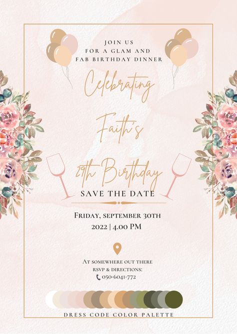 Aesthetic Bday Invitation, Aesthetic Invitation Card Birthday, Aesthetic Birthday Invitations, Birthday Invitations Aesthetic, Aesthetic Invitation, 19 Birthday, Invitation Card Birthday, 30 Birthday, Bday Invitations