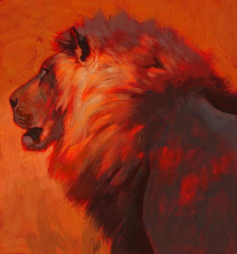 Devin Elle Kurtz, Fire Lion, Lion Painting, Lion Art, Animal Sketches, Arte Animal, Wildlife Art, Animal Paintings, Traditional Art