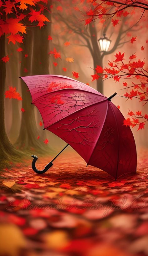 Image Halloween, Cute Fall Wallpaper, Red Umbrella, Gemstone Art, Iphone Wallpaper Hd Nature, Autumn Scenes, Autumn Scenery, Fall Pictures, Apple Wallpaper