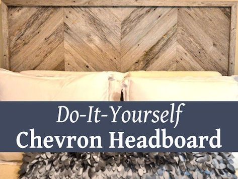 Herringbone Headboard, Diy Headboard Wooden, Diy Headboard Ideas, Sawdust Girl, Chevron Headboard, Unique Headboards, Pallet Headboard, Headboard Ideas, Barn Wood Projects