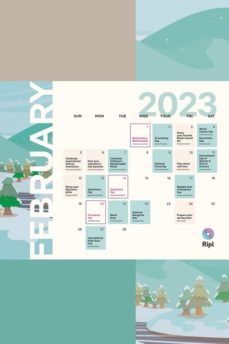 2023 Social Media, Calendar Design Inspiration, Calendar Graphic, Calendar Design Template, American Day, 달력 디자인, Business Calendar, Social Media Content Calendar, Content Calendar