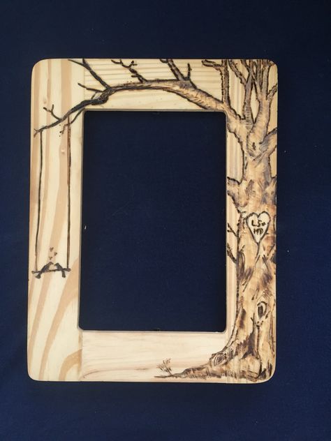 Wood Burned Frames, Wood Burning Tips, Woodburning Projects, Wood Burning Crafts, Wood Burning Patterns, Wood Burning Art, Wood Burner, Picture On Wood, Diy Wood Projects