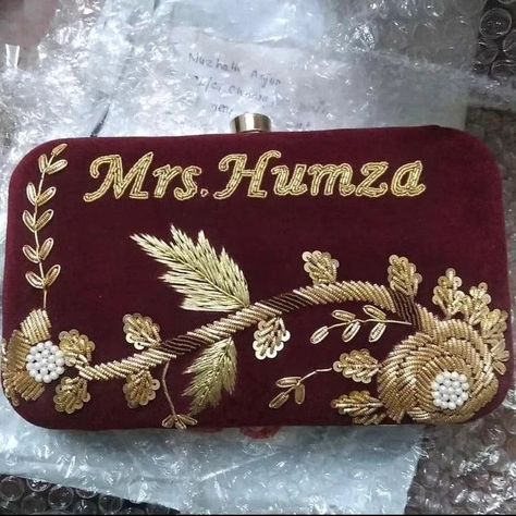 ✨ Handmade Vintage Embroidered Round Purse |Handbag velvet clutch Red Purse for Wedding |Women Handbag Evening Purse | Charm Gift for Her ✨ *Customized Named Clutches* Price = 2000 Rs. *Zardosi work Clutch* Price = 3800 Rs. + Shipping charges 10 days making time Weight- Half Kg ✨BOOK NOW✨ For more information and Order Placement, Contact here - +91 98974 76473 #clutchpurse #clutchbag #clutches #handcrafted #customised #clutchbag #bags #embroidered #embroideredclutch #zardosi #zardosi... Purse For Wedding, Zardosi Work, Round Purse, Wedding Women, Velvet Clutch, Embroidered Clutch, Red Purse, Red Purses, Evening Purse