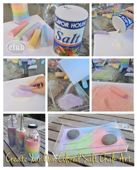 Make your own colored sand art, but with salt! So easy and fun. great weekend craft Colored Sand Art, Colored Salt, Sand Art Projects, Weekend Crafts, Outdoor Crafts, Colored Sand, Sand Art, Chalk Art, Crafts For Teens