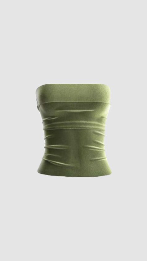 Velvet Tube Top, Olive Green Velvet, Green Velvet, Tube Top, Olive Green, Cute Outfits, Velvet, Green